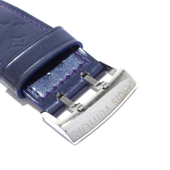 LOUIS VUITTON Tambour Lovely PM Silver Purple Wrist Watch 649-081425 - Picture 8 of 12